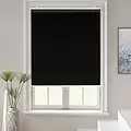 AOSKY Roller Window Shades Blackout Blinds for Windows Cordless Bedroom Shade Room Darkening Shades Door Blinds with Thermal Insulated Easy to Install for Home，Office，Bathroom W30xL72 Black