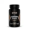 XTRAZE® Caféine Comprimés 200mg à Forte Dose - 100 Gelules pour 100 Jours de Soins Continus - Qualité Allemande, Naturel Anhydre Caféine Tablets sans Additifs Inutiles, Pure Caféine Pills