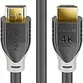 deleyCON 3,0m HDMI Cavo 2.0 a/b - HDR 10+ UHD 2160p 4K@60Hz YUV 4:4:4 HDR HDCP 2.2 3D ARC Dolby Digital + Dolby ATMOS - Nero Grigio