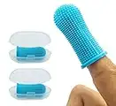 Brosse a Dent Chien et Chat - Brosse a Dent pour Chien et Brosse a Dent Chat - Nettoyage à 360 Degrés pour Hygiène et Santé du Chien et Chat - Brosse a Dents Chien - Doigtier Dents Chien - Bleu