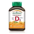 Jamieson Chewable Vitamin D3 1,000 IU - Natural Tangy Orange, 100 Count (Pack of 1)