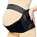 Modloan Pregnancy Support Belt, Black Pregnancy Belt Support Maternity Belt Maternity Support Belt Bands & Support- for Pregnant Women, Birth Preparation, Labour, Relieve Back, Pelvic (Black-XL)