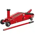 Torin Big Red Hydraulic Trolley Floor Jack: SUV / Extended Height, 3 Ton Capacity