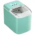 Multigot Ice Maker Machine, Countertop Ice Cube Maker Ready in 7 Mins, Make 12kg Ice in 24 Hrs, Portable Counter Top Ice Machine with Scoop and Removable Basket (Mint Green)