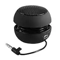 Mini Altavoz portátil retráctil único Subwoofer de música para Viajes al Aire Libre, con Cable de Audio de 3.5 mm, para Tableta MP3 MP4 MP5 Teléfonos móviles Computadoras(Negro)