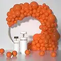 130pcs Orange Balloons Arch Garland Kit, 18 12 10 5 inch Orange Balloons for Birthday Baby Girls Shower Halloween Theme Party Background Decorations