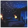 Glow in The Dark Stars Wall Stickers,252 Adhesive Dots and Moon for Starry Sky, Decor for any Room by LIDERSTAR,Bright and Realistic.