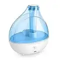 ANSIO® Humidifier for Bedroom 1500ml Cool Mist Air humidifier for baby with Up to 16 Hours Continuous Use & Blue Night Light [NOT an Aroma Diffuser]