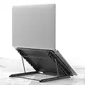 Lidasen Laptop Stand Tablet,Foldable Portable Ventilated Desktop Laptop Holder, Cooling Stand (10"-15.6") compatible with Dell XPS, HP, Lenovo,Universal Lightweight&Adjustable Ergonomic Tray (Black)