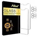 Ailun 2Pack Screen Protector for iPhone 13 Pro [6.1 inch] Display 2021 + 2 Pack Camera Lens Protector, Tempered Glass Film,[9H Hardness] - HD [Not for iPhone 13 Pro Max][4 Pack]