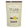 Vegan Protein Pulver Vanille 1kg 83% Eiweiß - 3k-Proteinpulver 1000g - Nutri + Shake Vanilla Cream Flavor - pflanzliches Eiweißpulver ohne Lactose, Aspartam, Zucker, Stevia & Milch