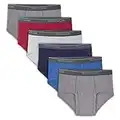 Fruit of the Loom mens Cotton (Regular & Big Men) Briefs, Regular - 6 Pack Assorted, Medium US