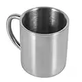 Tyenaza Tazas de café, Tazas de Camping de Doble Pared, Taza de Pared Doble de Acero Inoxidable portátil para Estudiantes, Taza de Viaje para Acampar, café, té, Leche, Duradera