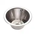 FMK FIN290R Round inset bowl Sink 340mm diameter