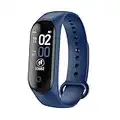 RISF Montre Intelligente Sport M4, Bracelet Intelligent Tracker de Fitness avec Moniteur de fréquence Cardiaque, Moniteur de Pression artérielle, Tracker dactivité avec Moniteur de Sommeil