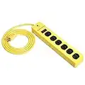 AmazonCommercial Heavy Duty Metal Surge Protector Power Strip, 1 PACK, Yellow