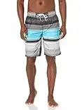Kanu Surf mens Flex (Regular & Extended Sizes) Swim Trunks, Avalon Black/Aqua, X-Large US