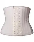 YIANNA Corsetto Donna Stringivita Latex Corto Torso Bustino Modellante Pancera Contenitiva Waist Trainer Corset Corpetto Post Parto Cintura Beige Size L 110299