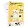 TransOurDream Tru-Transfer Paper 20 Sheets A4 Inkjet Heat Transfer Paper for Light Fabric Upgraded 2.0 Iron On Transfer Paper for White T-Shirts Printable Heat Transfer Vinyl