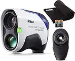 Nikon COOLSHOT PROII STABILIZED Golf Laser Rangefinder Bundle | Includes Carrying Case, Microfiber Towel, Two (2) CR2 Batteries | Hyper Read, Dual Locked, Slope | Golf GPS Range Finder