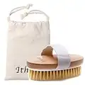 Ithyes Dry Brushing Body Brush Exfoliating Brush Natural Bristle bath Brush for Remove Dead Skin Toxins Cellulite,Treatment,Improves Lymphatic Functions,Exfoliates,Stimulates Blood Circulation