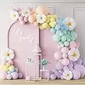 160pcs Pastel Balloon Arch Kit Macaron Dasiy Balloon Garland Kit Green Pink Blue Yellow DIY Latex Balloon Garland Arch Kit Party Decorations for Birthday Wedding Baby Shower