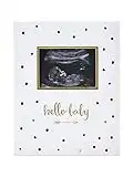 Pearhead First 5 Years Baby Memory Book with Sonogram Photo Insert, Black and Gold Polka Dot, Baby Keepsake Memory Book, Hello Baby Babybook 1 Count (Pack of 1)