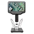 Andonstar AD407 1080p HDMI 4MP Microscope numérique Metel Stand High WD Écran LCD HD 7" Grossissement 270x Outil portable de réparation électronique de téléphone PCB Soudure SMD/SMT/BGA