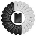 Molain Fundas de Bloqueo RFID, 24 Fundas para Tarjetas de crédito de Identidad, Juego de Protectores para Tarjetas RFID para Mujeres y Hombres, Negro, Blanco, 3.6 x 2.5 Inch/9.1 x 6.3 cm