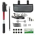 CHUMXINY Bike Repair Kit, Bike Tire Repair Tool Kit Contains 16-in-1 Tool,120Psi Mini Bicycle Pump, Bike Patch Kit, Used for Mountain Bike and Road Bike.