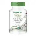 Fairvital | Huile de graines de citrouille 500mg VEGAN - Fortement dosé - 120 Licaps® - pressée à froid