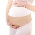 Hivool Maternity Belt Pregnancy Support Belt Bump Band, Breathable Comfortable,Relieve Back/Pelvic/Sacroiliac Pain (XL Beige)