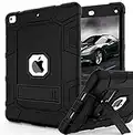 iPad Mini 5 Case, iPad Mini 4 Case, Hybrid Three Layer Armor Shockproof Rugged Drop Protection Cover Case Built with Kickstand for iPad Mini 4/5 7.9 Inch