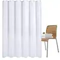 Wimaha Water-Repellent Fabric Shower Curtain Liner Mildew-Resistant Machine Washable White Bathroom Shower Curtains Anti-Bacterial Polyester Shower Liner for Shower Stall, Bathtubs, 72x72