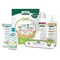 Aleva Naturals Newborn Baby Care Kit includes: Bamboo Baby Wipes, Daily Soothing Moisturizer and Diaper Cream, 2 in 1 Hair & Body Wash - Plant-Based and Organic Formula, Hypoallergenic, 4 Piece Set