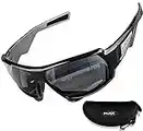 FLEX Stealth – Polarized Sunglasses for men and women, Ultra Tough TR90 Matte Black Frame and 100% UV protection HD Lens, Sports Sunglasses for Fishing Running Driving Ski Cycling Baseball