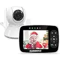 BURNNOVE Babyphone Vidéo Baby Phone Caméra Surveillance Numérique Moniteur Bébé sans Fil avec 3,5" LCD 720p Vision Nocturne Communication Bidirectionnelle ECO Température Berceuses Portée de 1000ft