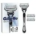 Gillette SkinGuard Peau Sensible Rasoir Pour Homme Avec Peau Sujette Aux Irritations, 1 Manche, 3 Recharge De Lames