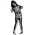 Cupohus Halloween Costume, Skeleton Costume Bodysuit Jumpsuit - Scary Black and White Halloween Jumpsuit Costume, Unisex, Creepy (Kids-L)