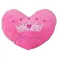 Princess Heart Pillow 15" Inches Pink Minky Throw Pillow
