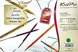 KnitPro Trendz Interchangeable Needle Starter Set, Multi-Color