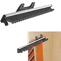 AIYIOUWE Sliding Closet 28 Tie Hanger Extendable Lateral Tie Rack Pull-Out Scarf Belt Storage Display Rail Organizer for Wardrobe, with 28 Hooks for Ties Scarves Belts Side Mount