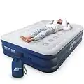 Active Era Premium Queen Size Double Air Bed - Elevated Inflatable Air Mattress, Built-in Electric Pump, Raised Pillow & Structured Air-Coil Technology, Height 20"