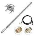 Nelawya 5.8 dBi LoRa Antenna 915Mhz Outdoor Omni-Directional Antenna with 10ft Ultra Low Loss LMR200 Cable for Nebra RAK RAK V2 Bobcat Syncrob Helium HNT Hotsport Miner, Grey