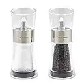 Cole & Mason H581780 Flip 180 Chrome Salt and Pepper Mills | Classic Inverta | Acrylic | 154mm | Gift Set | Includes 2 x Salt and Pepper Grinders | Lifetime Mechanism Guarantee