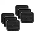 IRIS USA 15" Small Plastic Shoe Tray, 6 Pack, Shoe and Boot Mat, Durable Yet Lightweight, Multi-Purpose Tray, from Shoe to Pet Food Bowl, Litter Box, Planter and More, Keep Floor Clean, Black