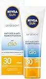 NIVEA SUN Sonnencreme fürs Gesicht, Anti-Age und Anti-Pigmentflecken, Lichtschutzfaktor 30, Tube, 50 ml