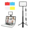 LED Streaming Key Lights, Photography Video Conference Lighting Kit with 4 Color Filters for Tabletop Photo Laptop Webcam Selfile Video Recording Computer Zoom Meetings Conferencing Game Live Stream