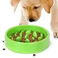 ZONSUSE Ciotola Cane Antiscivolo, Ciotole per Cani Gatto, Slow-Eating Bowl, Anti Soffocamento, Non tossico Prevenire soffocamento Rallentare Alimenti Ciotola per Alimenti per Gatti Ciotola (Verde)