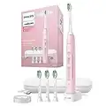 Philips Sonicare Advanced Whitening Edition Rechargeable Electric Toothbrush, 4 Modes, 3 Intensities, Gum Pressure Sensor, Bluetooth, Uk 2-Pin Bathroom Plug - Pink - Hx9631/18